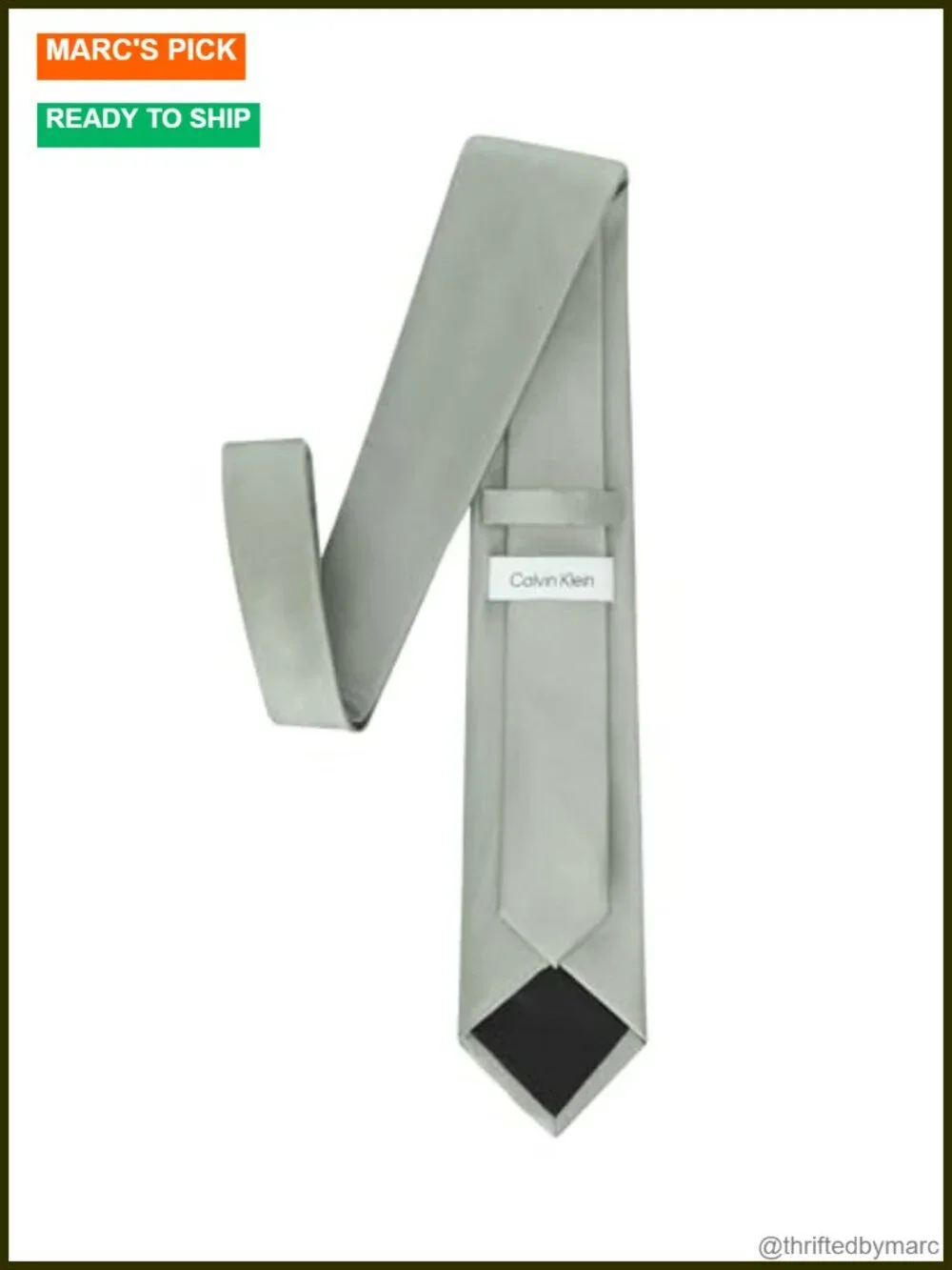 Calvin Klein Classic Solid Tie 3 1/8